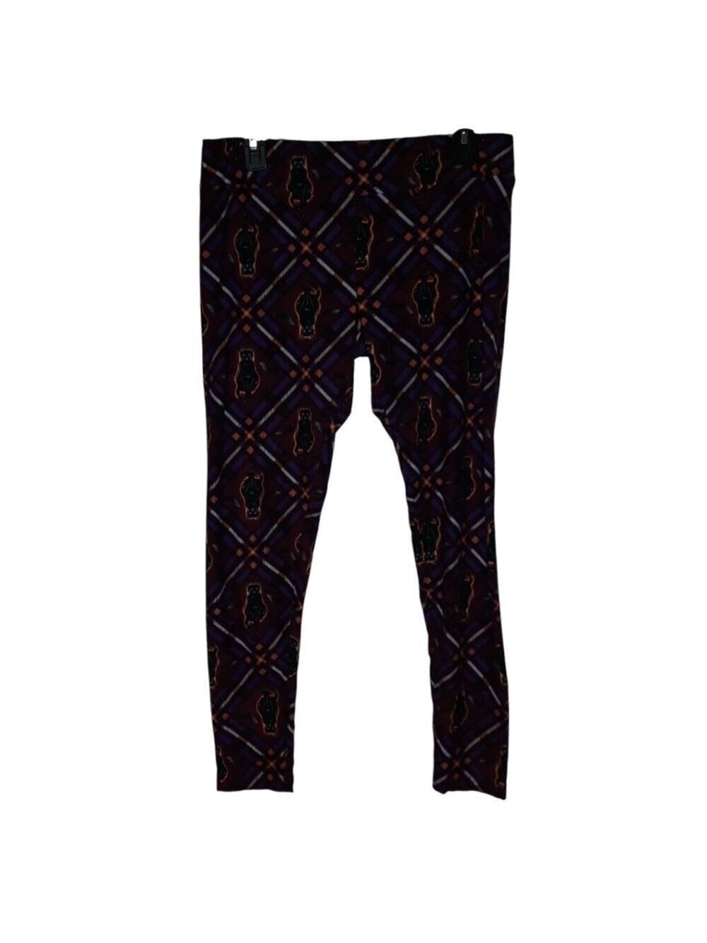 Celebrate Halloween Plaid Leggings Large 12 14